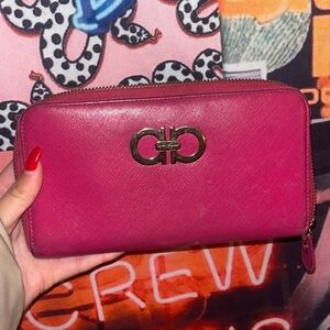 Pink Salvatore Ferragamo Leather Wallet